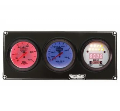 QUICKCAR EXTREME 2-GAUGE PANEL WITH TACH - QCP-61-7031