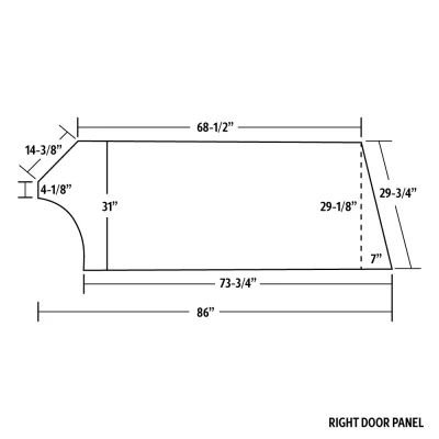 MD3 MODIFIED PLASTIC BODY PANEL - MD3-M22150R